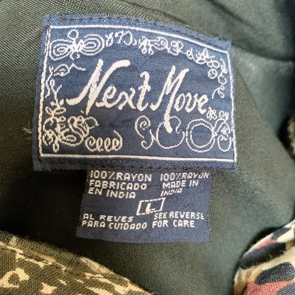 Next Move Vintage Animal Print Button Up Size Large - Picture 10 of 12